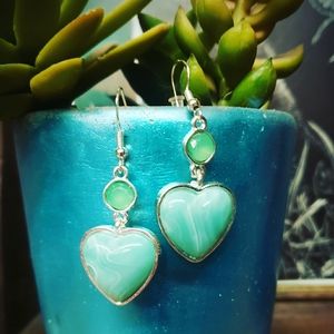 Heart Stone Earrings